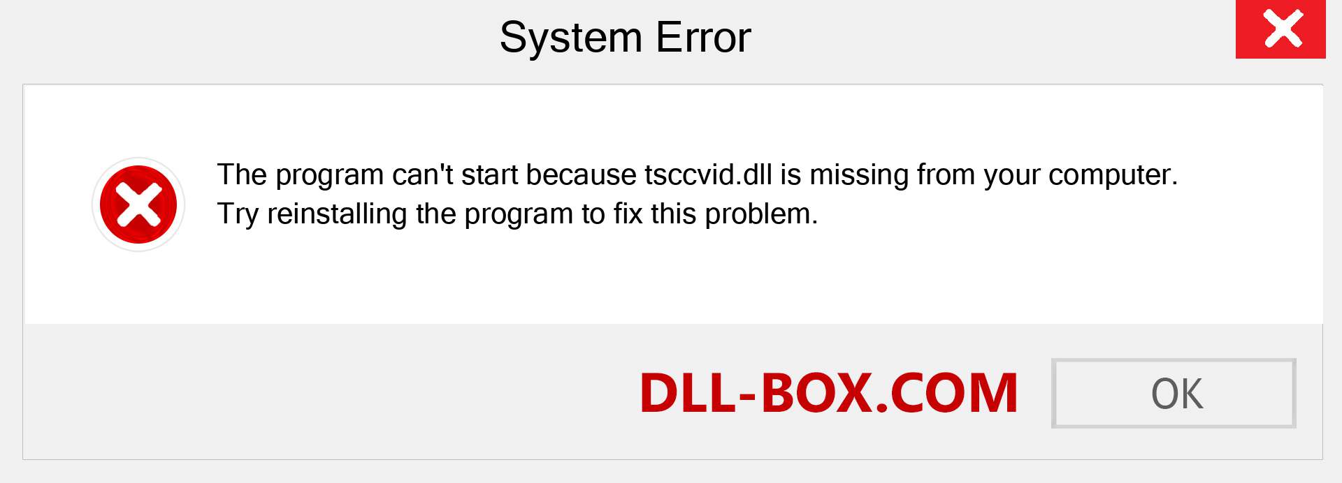  tsccvid.dll file is missing?. Download for Windows 7, 8, 10 - Fix  tsccvid dll Missing Error on Windows, photos, images