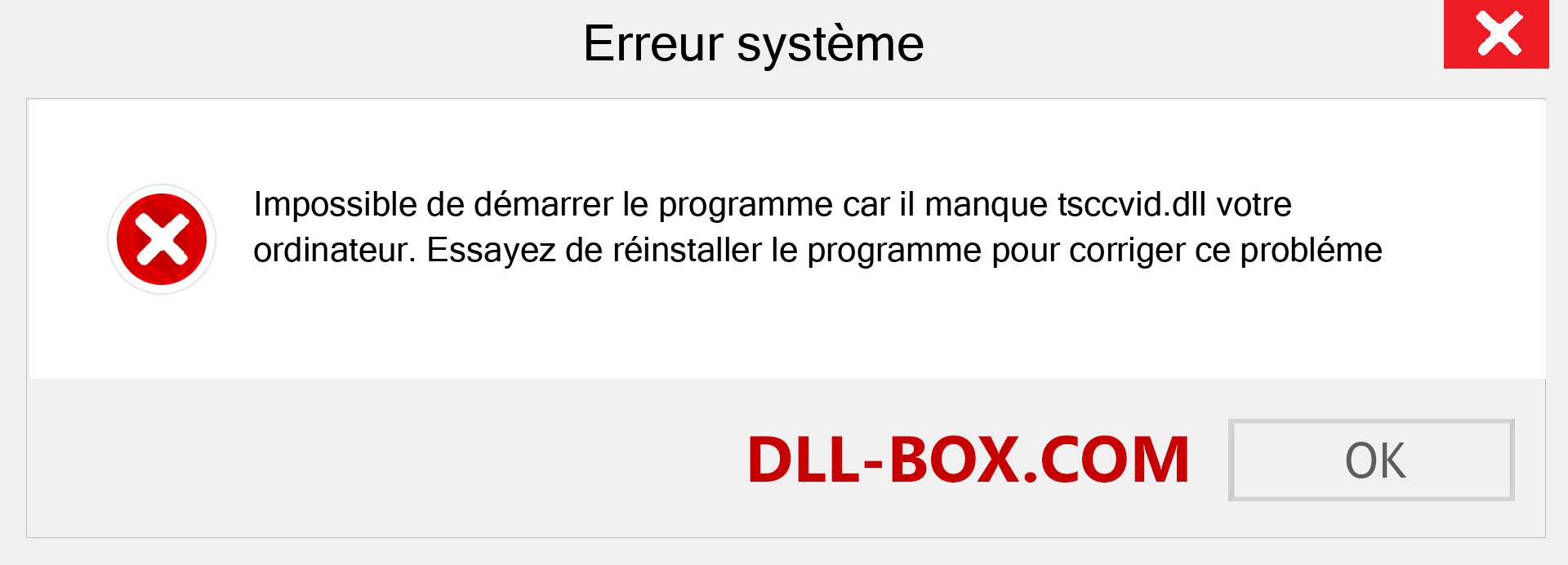 Le fichier tsccvid.dll est manquant ?. Télécharger pour Windows 7, 8, 10 - Correction de l'erreur manquante tsccvid dll sur Windows, photos, images